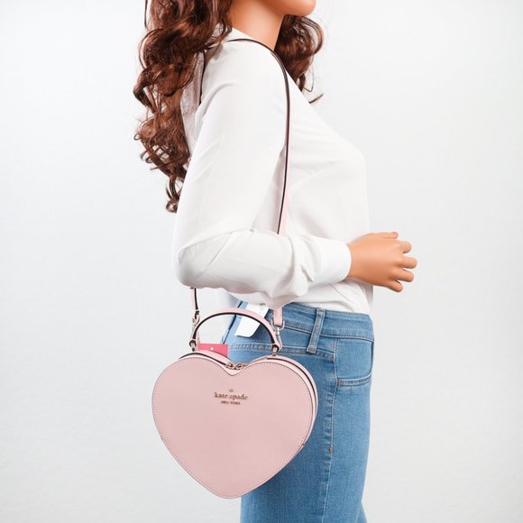 NWT Kate Spade New York Love Shack Heart Crossbody in Chalk Pink - Picture 3 of 13